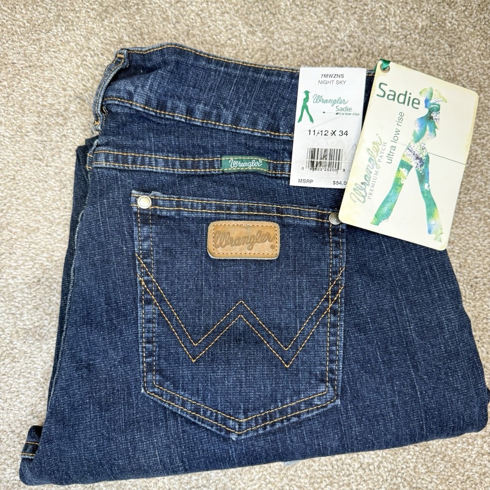 Wrangler‎ Women's Premium Patch Sadie Low Rise Bootcut Jeans Size 11/12 x 34